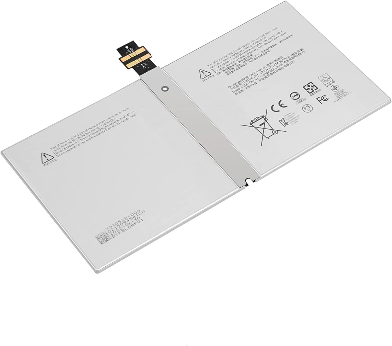Replacement Battery G3HTA027H DYNR01 For Microso ft Surface Pro 4 Pro 4 1724 Series Tablet 7.5V 5087mAh/38.2Wh;