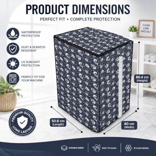 Image of Star Weaves Semi Automatic Washing Machine Cover for LG 6kg, 6.2kg, 6.5kg, 7kg, 7.5kg & 8kg Top Load | Waterproof, Dustproof, Rustproof | Heavy Duty Polyester Cover