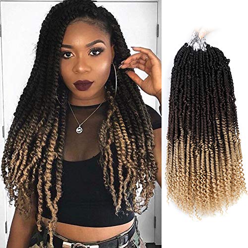 Bomb Twist Crochet Hair 14 Inch 6 Packs Pretwisted Braiding Hair Pre looped Pre twisted Crochet Hair Passion Twist Hair