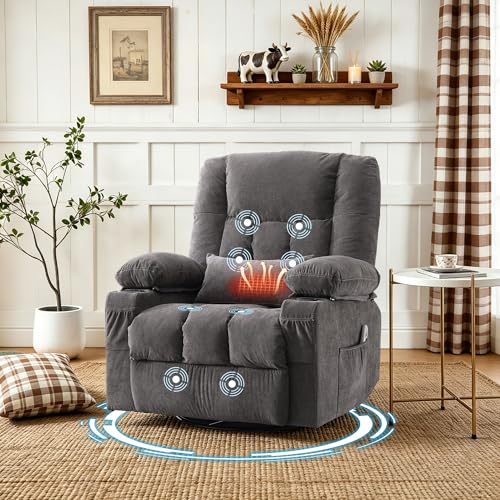 Swivel Rocker Recliner with Massage