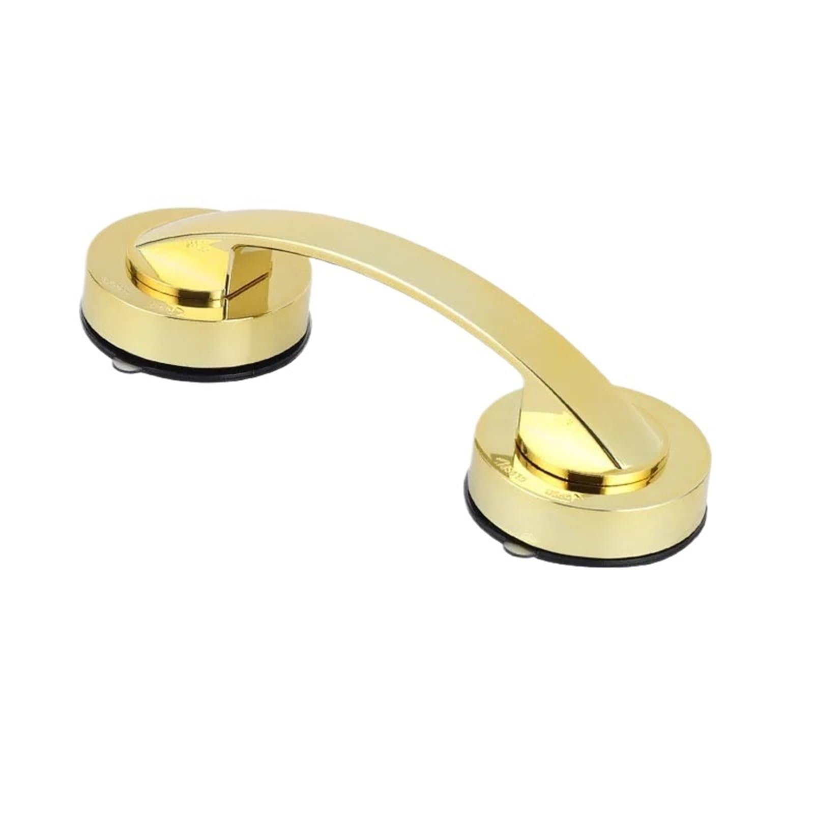 Fjixuo Gold 1Pcs Anti-Slip Handrail No Drilling Shower Handle Offers Safe Grip With Suction Cup For Safety Grab In Bathroom Bathtub Glass Door For Bathrooms, Kitchens(,6.5X19.4cm)