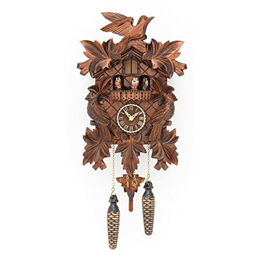 Trenkle Quartz Cuckoo Clock with Music 7 Leaves, 3 Birds TU 377 QMT product image