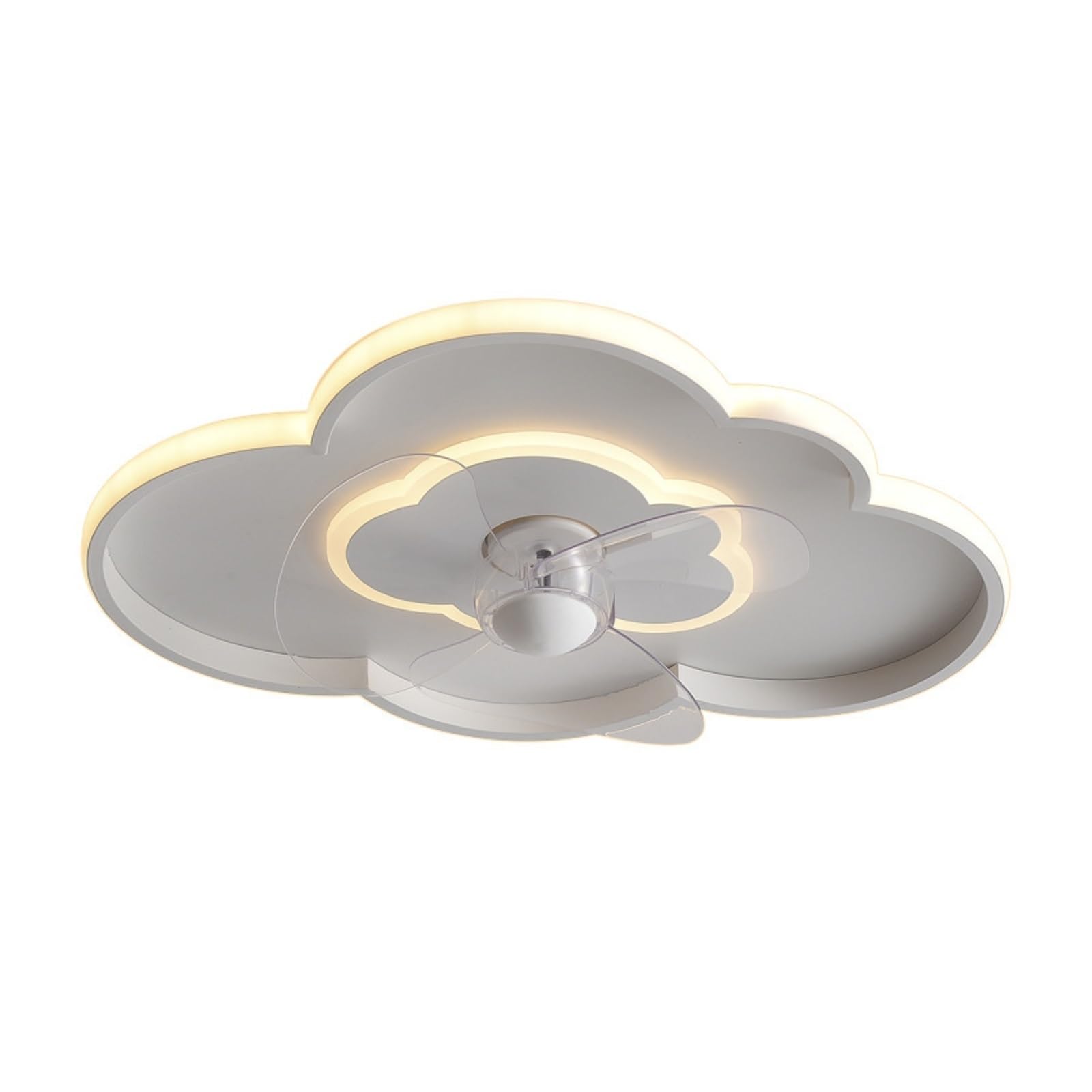 ERETYRET Bedroom Fan Light Creative Cloud Restaurant Room Integrated Invisible Ceiling Smart Home Lamp Quiet Cooling(General)