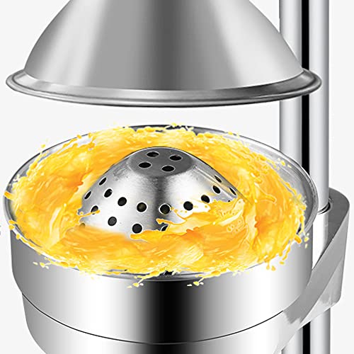 Preasion Professional Manual Citrus Juicer 304 Stainless Steel Orange Juice Squeezer Heavy Duty Commercial Metal Lemon Squeezer Hand Press Pomegranate Squeezer, Silver #TOP7
