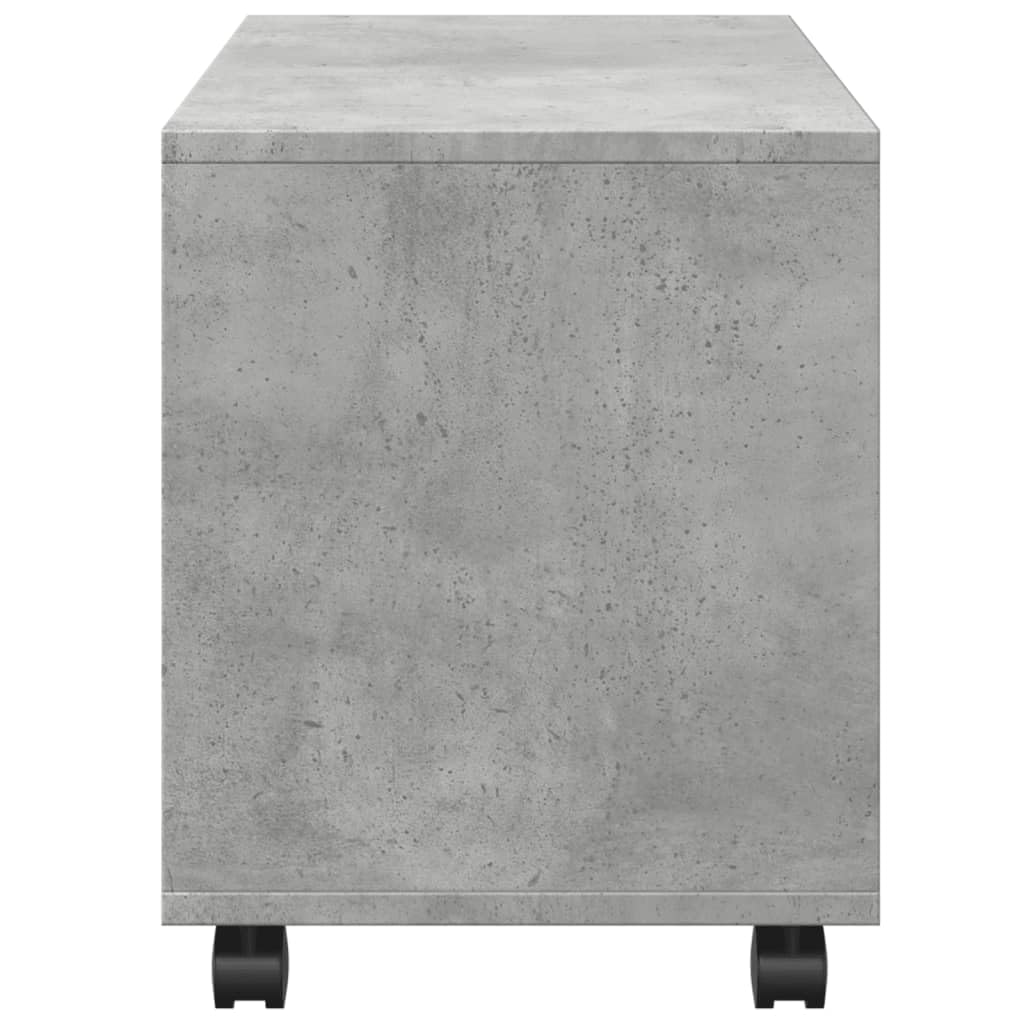 Mueble con ruedas gris cemento 72 x 33 x 42,5 cm de aglomerado