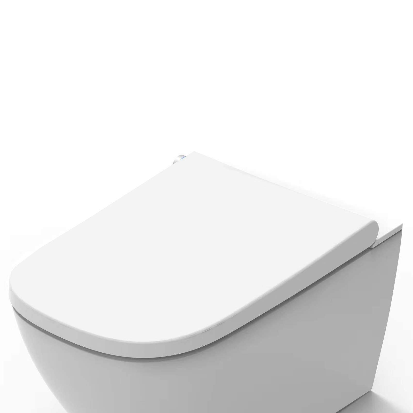 BERNSTEIN - Toilettes WC japonais suspendu lavant Cuvette céramique Blanc brillant, jet douche, buse antibactérien, Abattant LED, Chasse Vortex 180° - 59x38x38cm - Basic 1104