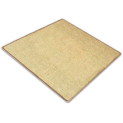 Floordirekt Sisal Fußmatte Teppich Vorleger Kratzteppich Katzenmöbel Kratzmatte Sisalmatte, widerstandsfähig & in vielen Farben und Größen erhältlich (100 x 100 cm, Natur) - 2