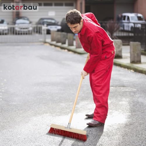 KOTARBAU® Straßenbesen 400 mm mit Stiel Industriebesen Hallenbesen Gartenbesen Großraumbesen zum Fegen von Straßen Fußwegen – Bild 7