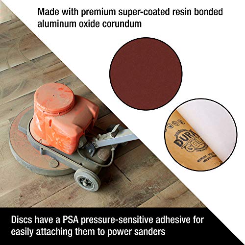 Image of Dura-Gold Premium 12 inch Sanding Discs - 240 Grit (Box of 5) - Sandpaper Discs with PSA Self Adhesive Stickyback, Fast Cutting Aluminum Oxide Abrasive - Drywall, Floor, Woodworking, Automotive, Sander