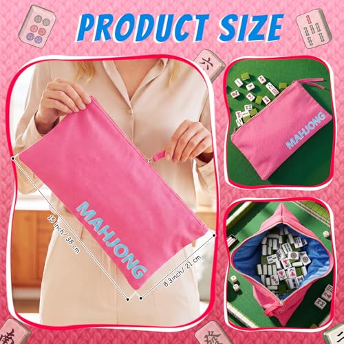 Bolsa para fichas Mahjong con forro de terciopelo miniatura 3