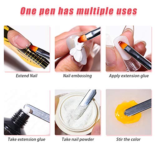 2Pc Dual-Ended Poly Gel Pinsel, Kalolary Acryl UV Gel Dual-Ended Poly Gel Pinsel Poly Gel Pinsel Picker Dual-Ended Poly… – Bild 6