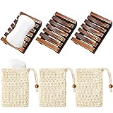 Incluye 3 piezas de jaboneras de madera y 3 piezas de bolsas de jabón de sisal. Se verá bien donde sea que lo coloque, independientemente del baño o la ducha, junto al fregadero de la cocina o incluso en una habitación de invitados.