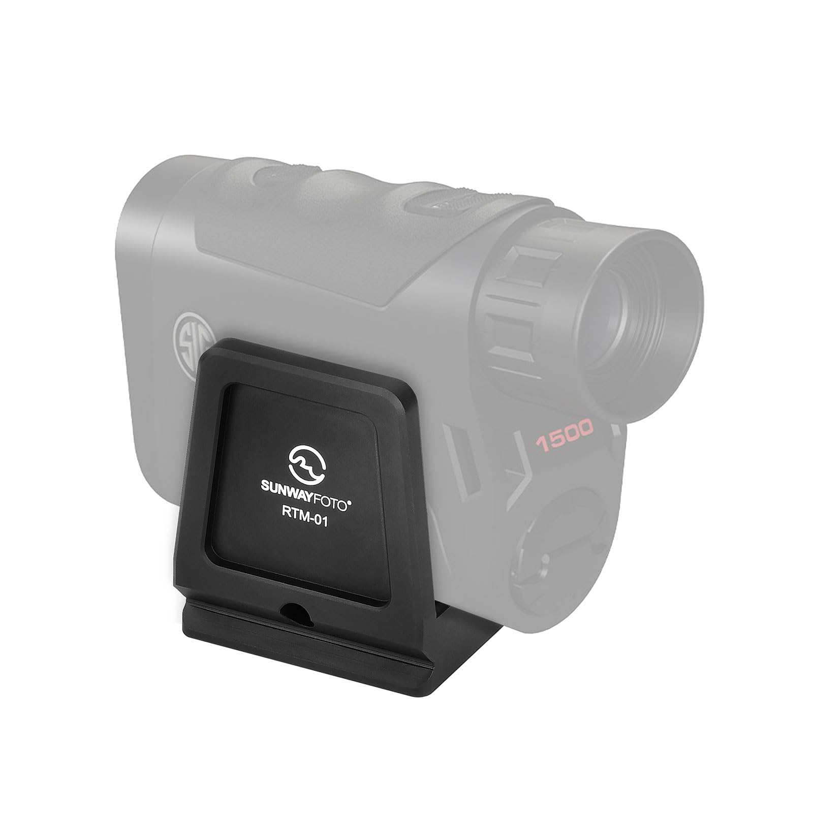 SUNWYAFOTOT RTM-01 Adattatore per treppiede per telemetro laser con piastra a sgancio rapido Arca Swiss, 1/4"-20 e 3/8"-16 prese a vite