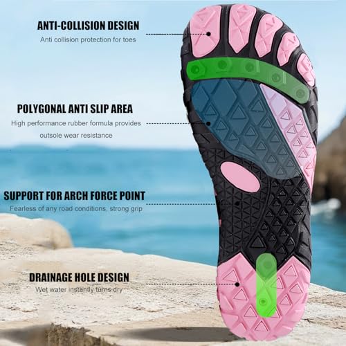 Image of Hike Barefoot Shoes Womens Men,Unisex Barefoot Water Shoes Breathable, Anti-Slip Hiking Footwear for Athletic Wide Toe Shoe Footwear for Hiking, Walking, Running, Yoga, and Water Sports