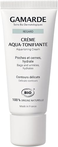 Gamarde Aqua-Tonifying Cream - Anti Aging Eye Cream Reduces Puffiness and Dark Circles - Hyaluronic Acid and Aloe Vera Restores Hydration - 0.7 oz