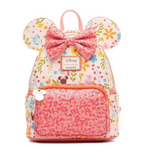 Loungefly Disney Minnie Mouse Springtime Sequins Mochila feminina
