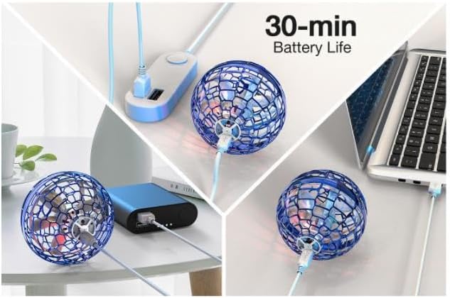 Miniatura 3 de Bola de orbe voladora 2023, juguetes mejorados, bola flotante controlada a mano, boomerang volador cósmico giratorio, bola mágica con luces RGB,