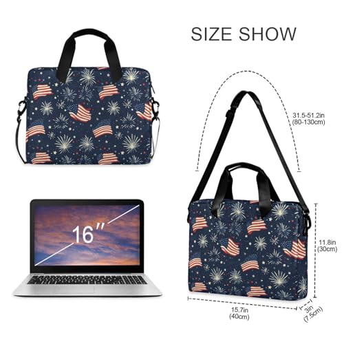 Bolso Maletín para Laptop con Estampado de Bandera, 13-15.6 in miniatura 5