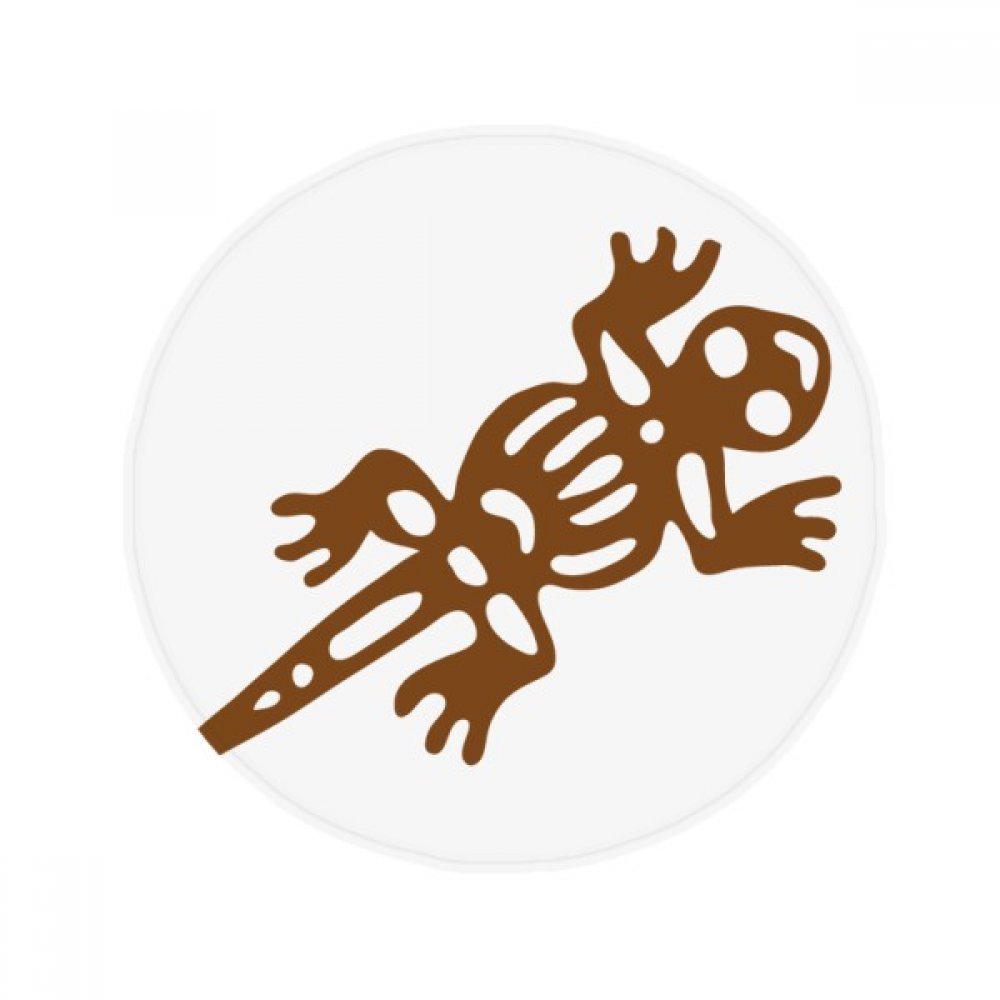 Tapis gecko civilisation ancienne multicolore rond 50cm