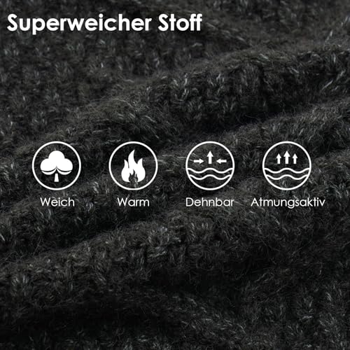 Katzinst Hundepullover Grosse Hunde, Weich Hundepullover mit Zopfstrickmuster Winter Outfit, Hunde Pullover Sehr Grosse Hund Strick, Grau, 4XL