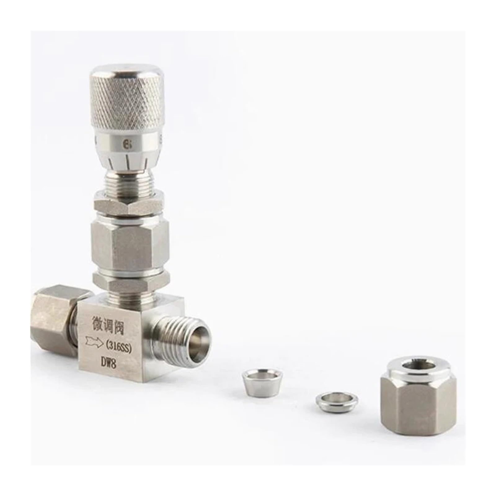 Misurazione microflusso della valvola a spillo SS304 3-12 mm | Controller for valvola di regolazione 1/16"-3/8".(4mm,Straight)