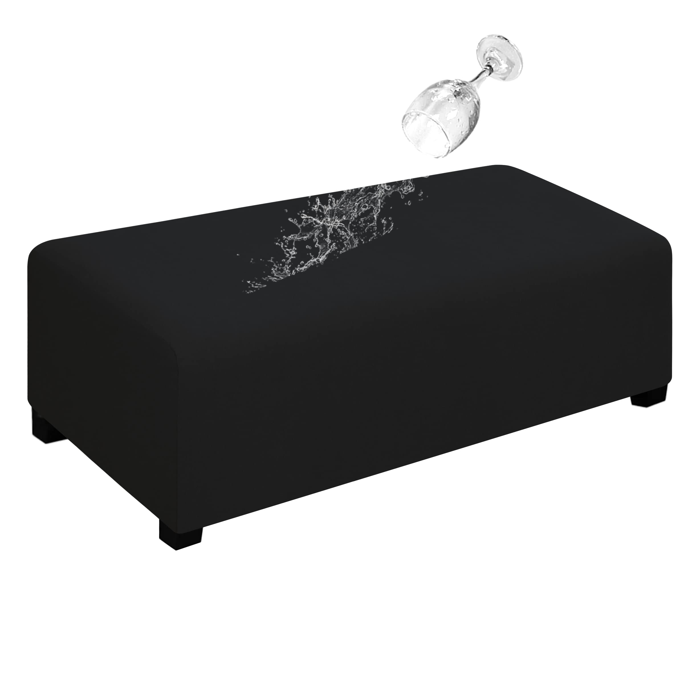 Easy-Going Waterproof Stretch XX-Large Rectangle Ottoman Cover Footstool