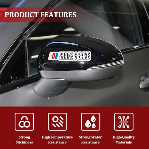 Image of Shake and Bake Sticker, Racing Stickers, 5 inch Waterproof Vinyl Funny Sticker, Universal Decorative Car Accessories Funny Bumper Decals Compatible with Car Laptop Wall Window