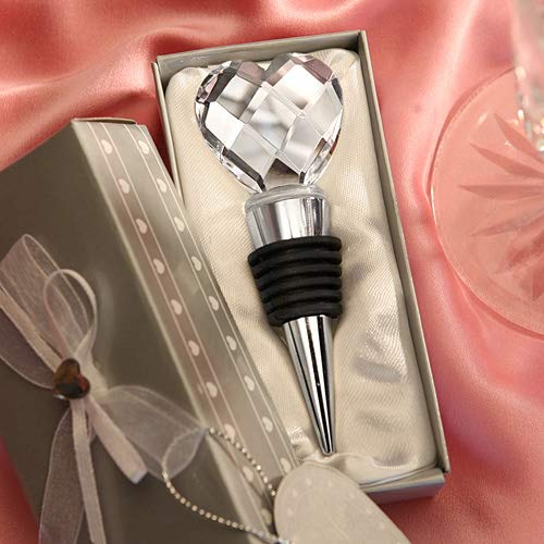 Dragonaur-home decor Crystal Heart Alloy Wine Bottle Stopper