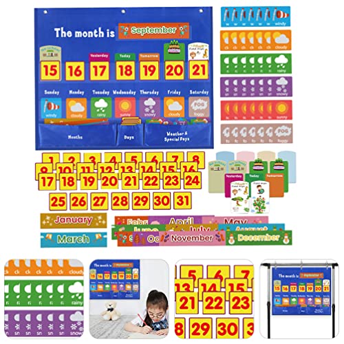 Veemoon 1 conjunto de calendário infantil My First Daily 2022 para crianças, calendário de sala de a