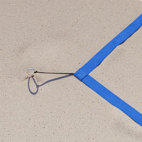 QLS Beachvolleyball Spielfeldmarkierung Beachvolleyballmarkierung Heringe 16x8 m (Blau #E05799)