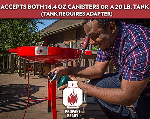 Original FIREDISC 24" Short Outdoor Portable Propane Cooker | Red - Thumbnail 7