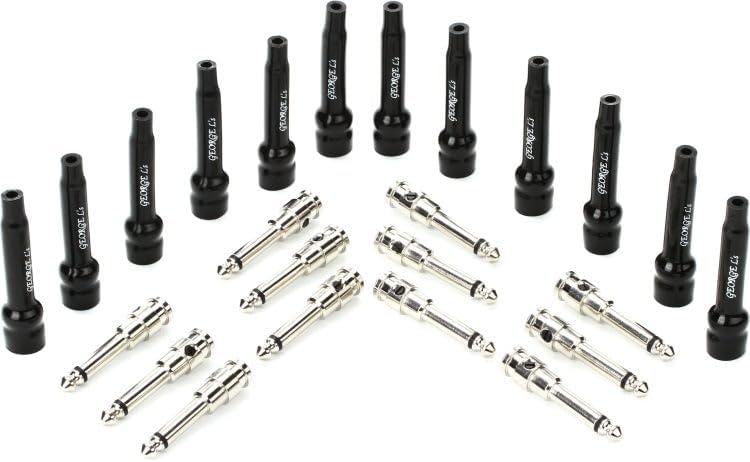 George L's .155 Guitar Connector - Nickel, Straight 12-Pack