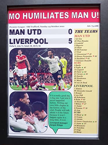 Man Utd 0 Liverpool 5 - 2021 Premier League - framed print