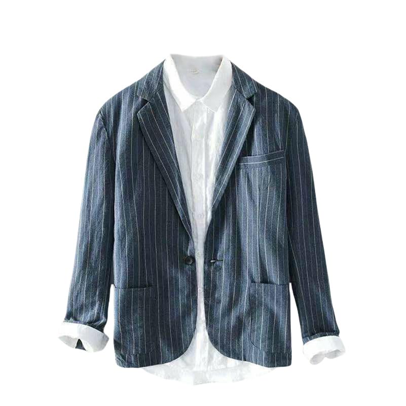Veste décontractée en lin légère et respirante pour homme