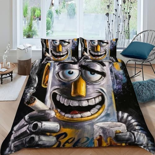 Housse de couette lit double avec fermeture éclair pour lit enfant rapide