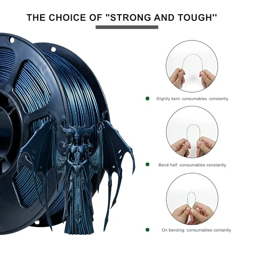 Image of iBOSS Chameleon PLA Plus Filament 1.75mm Burnt Titanium 1KG, 3D Printer Filament Cardboard Spool(2.2lbs), 1.75 ± 0.02mm, Neatly Wound PLA+ 3D Printing Filament Fits for Most 3D Printers