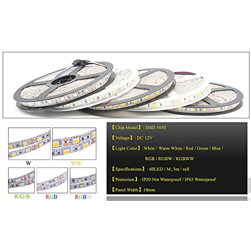 Tira LED 5M 300LED SMD 5050 RGBW Impermeable IP65 miniatura 5