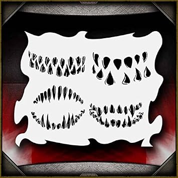 Monster Mouths AirSick Airbrush Stencil Template