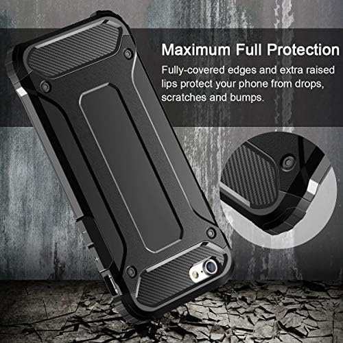 Coolden for iPhone SE 2020 Case iPhone 8 Case Rugged Tough Dual Layer Armor Case Shockproof Case Heavy Duty Hard Back TPU Bumper Protective Case Phone Case Cover for iPhone 7/8/SE 2020 (Black)