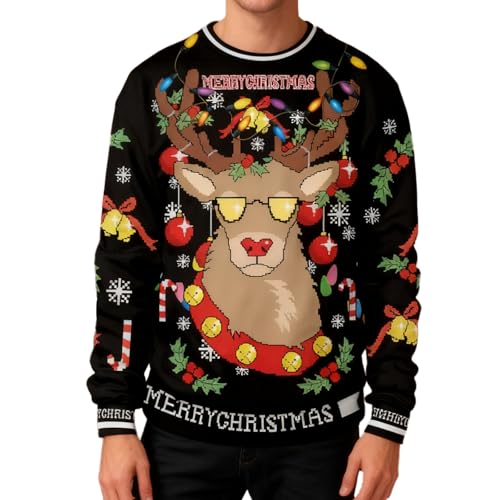 ZHAOCAI Weihnachtspullover Herren, Ugly Christmas Sweater Damen,...
