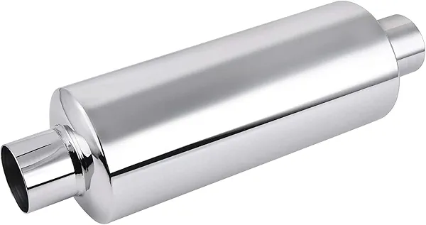 EVIL ENERGY 2" Resonator Muffler Stainless Steel (2.0 inch Inlet/Outlet, 13.8" Length)