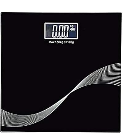 KK Enterprise Electronic Thick Tempered Glass LCD Display Digital Personal Bathroom Health Body Weight Weighing Scales for Body Weight, Weight Scale Digital for Human Body