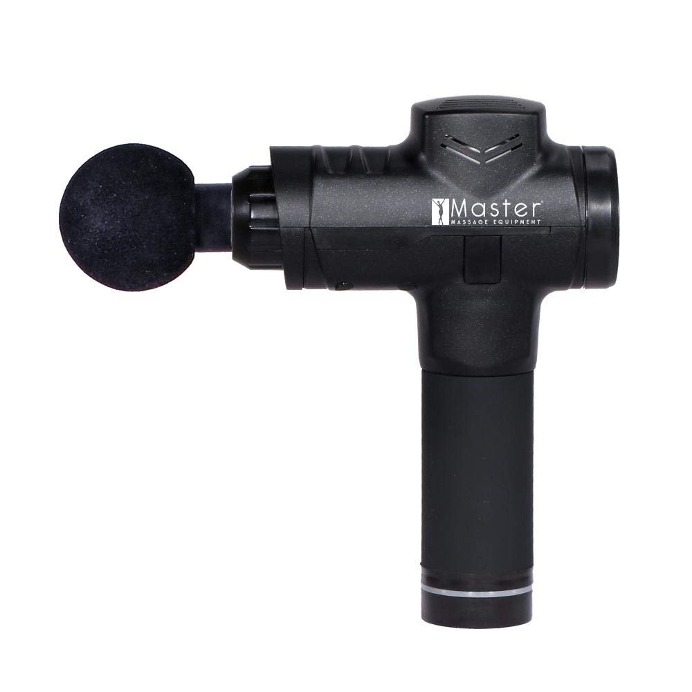 Master Massage Professional 6 Speed Portable Handheld Deep Tissue Fascia Rechargeable Muscle Relaxation Vibration Massage Device, Pain Relief Massager w/LED Screen, 4 Pro attachments and Box