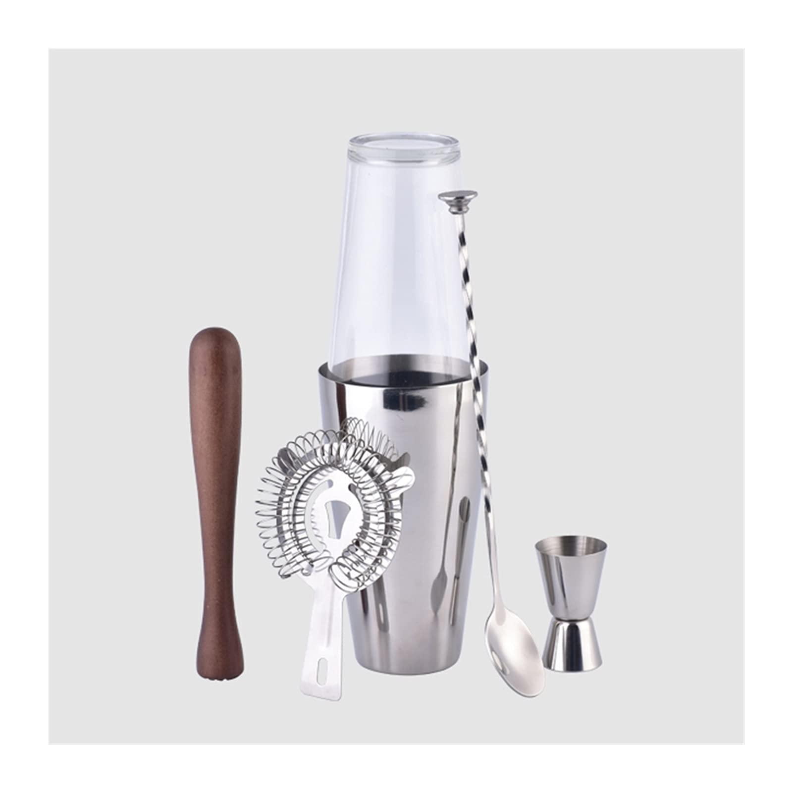 Coctelera para cócteles profesional tipo Boston shaker con juego de herramientas de bar