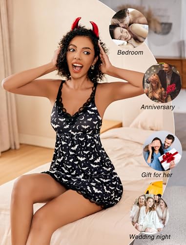 Image of Avidlove Women Sexy Sleepwear Lace Chemise Nightgown Full Slip Babydoll Sleepwear
