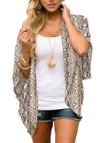 Image of CASURESS Women's Cardigan-Sheer Kimono Loose Summer Floral Print Cover Ups