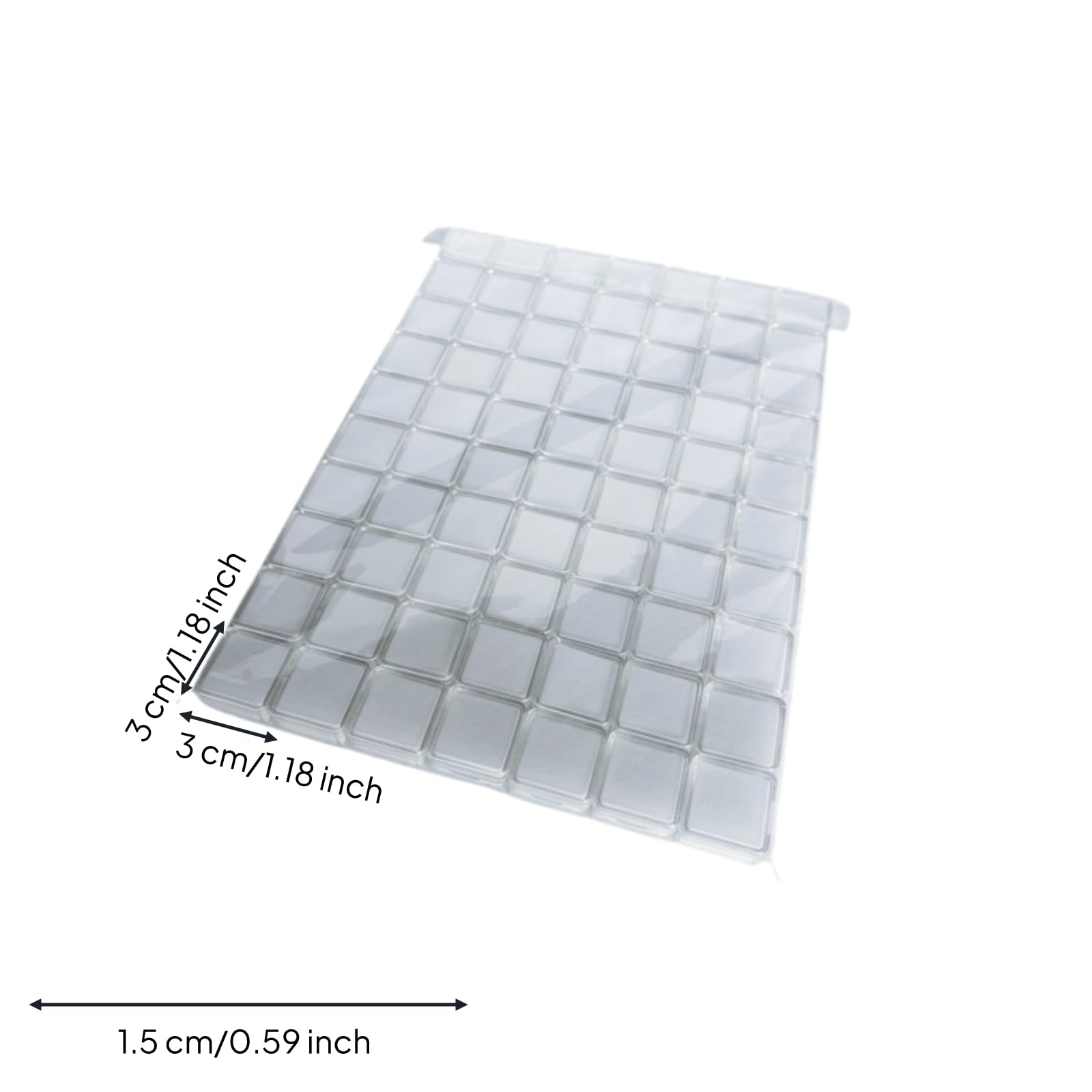 70 Pezzi Scatola di Plastica Quadrato, Spugna Bianca, A