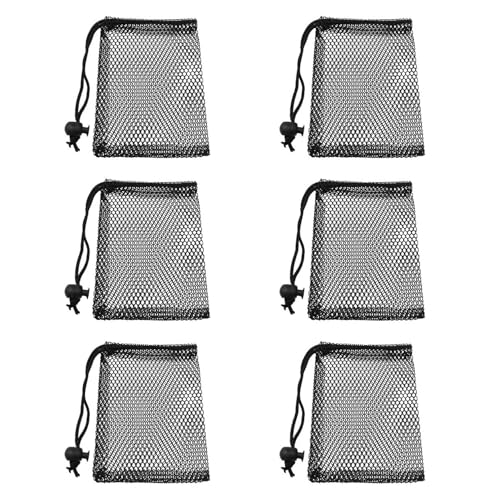 DJF Small mesh bag Black mesh drawstring bag Small drawstring mesh bag small drawstring bag mesh bags drawstring mesh bag Sturdy drawstring mesh bag -6pcs