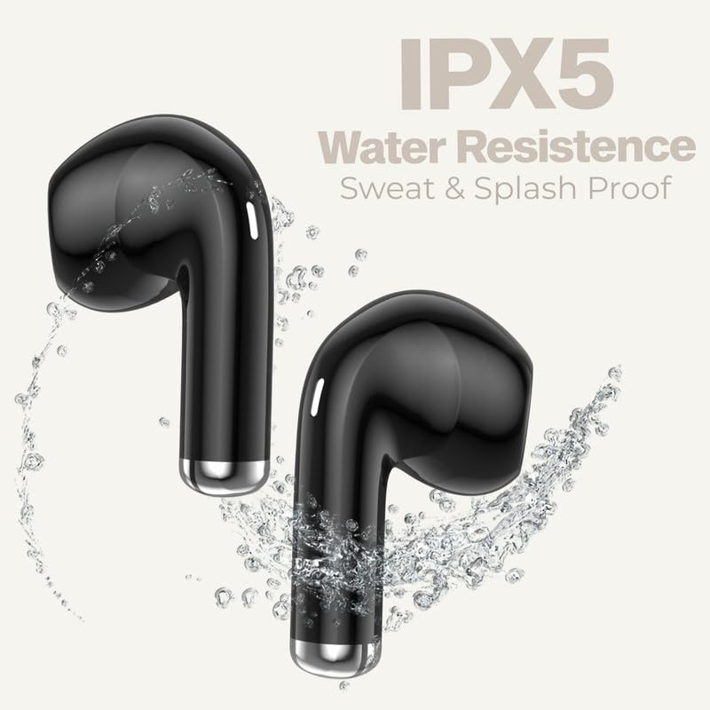Image of Robotek Pocket Pro True Wireless Earbuds | 5000 Standby Time | Lightweight & Durable Design | IPX5 Water Resistant | 11mm Bass Drivers Ear Buds TWS, Made in India (White)