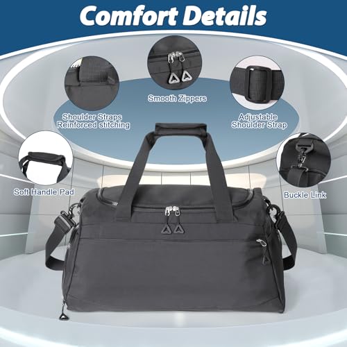 Romon Sports Bag, Travel Bag, Sports Bag, Swimming Bag, Training Bag with Shoe Compartment - Image 4